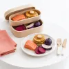 Elevated wooden toy food sets for refined pretend play