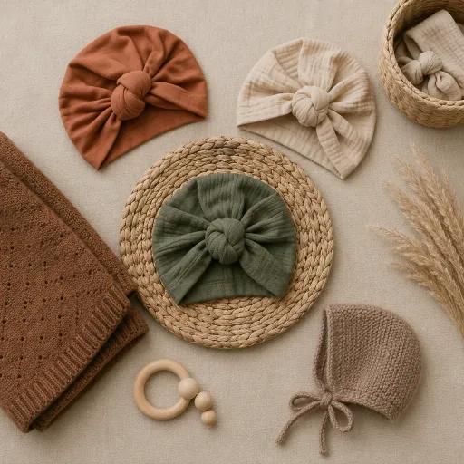 Elegant newborn head wraps for baby girls in the luxury nursery