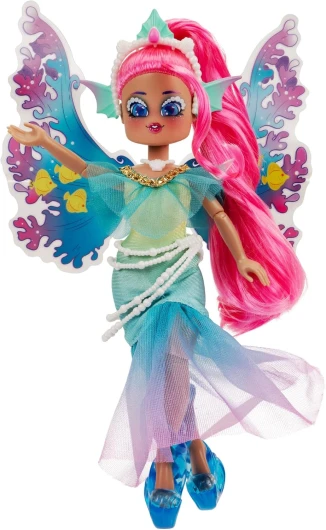 9” Fashion Doll - Mermia The Water Fairy, Wave 1, Series 1 - Fairy Journal, Comb, and Virtual Item Code Included - Ages 5+