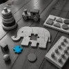 Elevating preschool play with an elephant puzzle in luxury wooden art